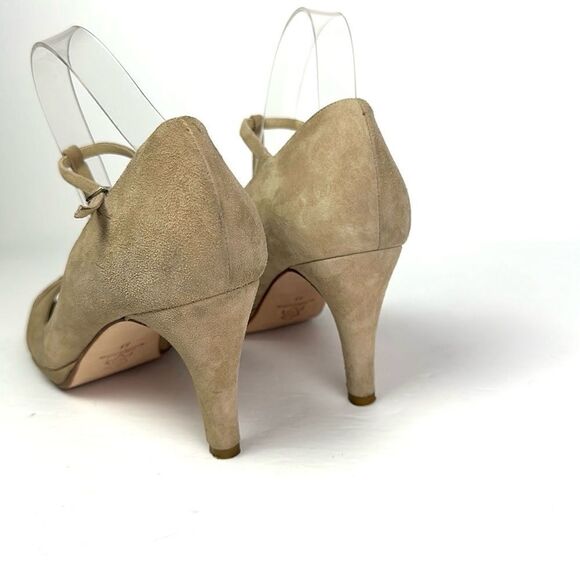 Silvia Vera Beige Suede T-Strap Heels made in Spain EUR 41 US 9,5 - Picture 7 of 13